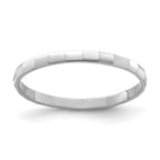 14k White Gold Bamboo Band Childs Ring