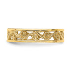 14k Beaded Scroll Cut-Out Band Child's Ring