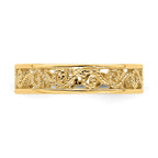 14k Beaded Scroll Cut-Out Band Child's Ring