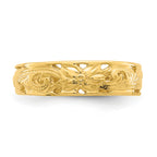 14k Adjustable Flower w/ Leaf Trim Toe Ring