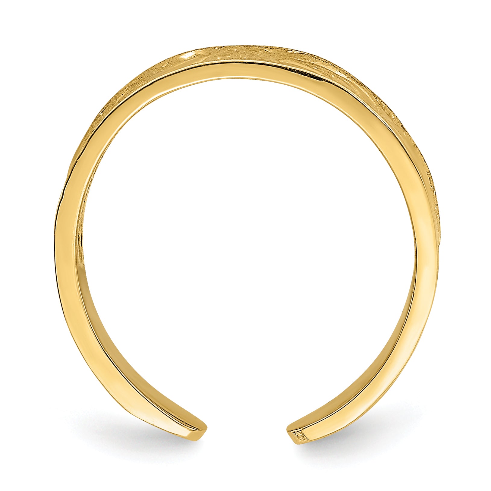 14k Adjustable Scroll Pattern Toe Ring Secondary image