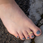 14K Small X and Hearts Adjustable Toe Ring