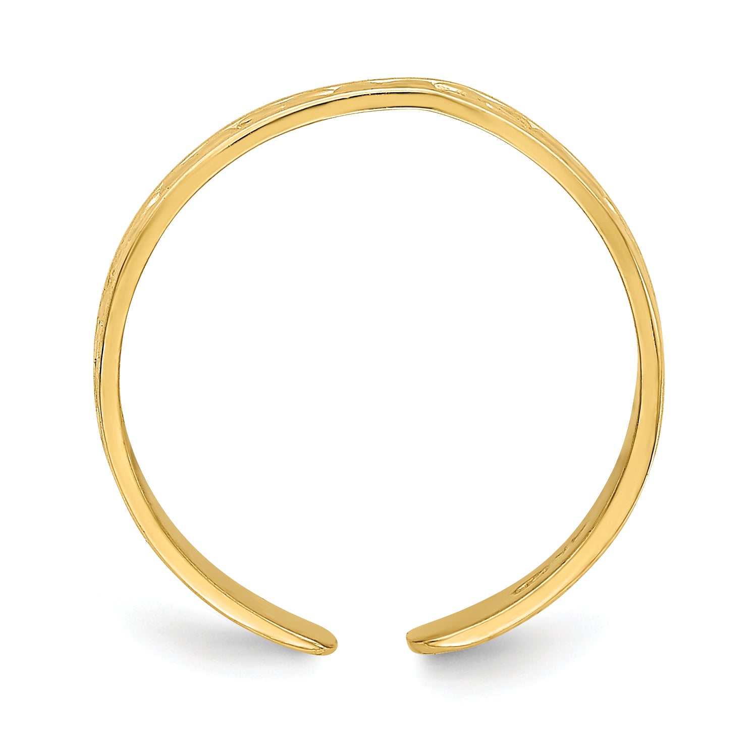14K Small X and Hearts Adjustable Toe Ring