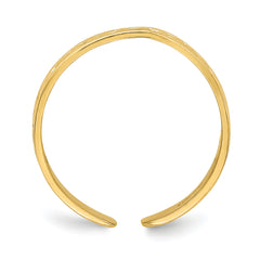 14K Small X and Hearts Adjustable Toe Ring