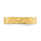 14K Small X and Hearts Adjustable Toe Ring