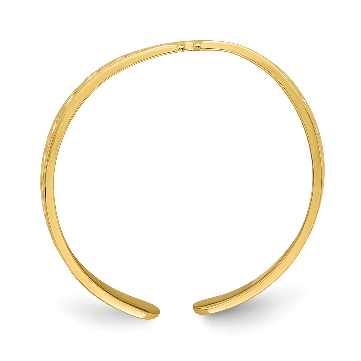 14k Engraved Heart Design Adjustable Toe Ring Secondary image