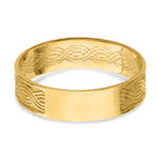 14k Wave Engraved Thumb Ring (size 9)