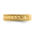 14k Leaf Engraved Thumb Ring (size 9)
