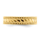 14k Leaf Engraved Thumb Ring (size 9)