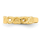 14k Adjustable Heart Toe Ring