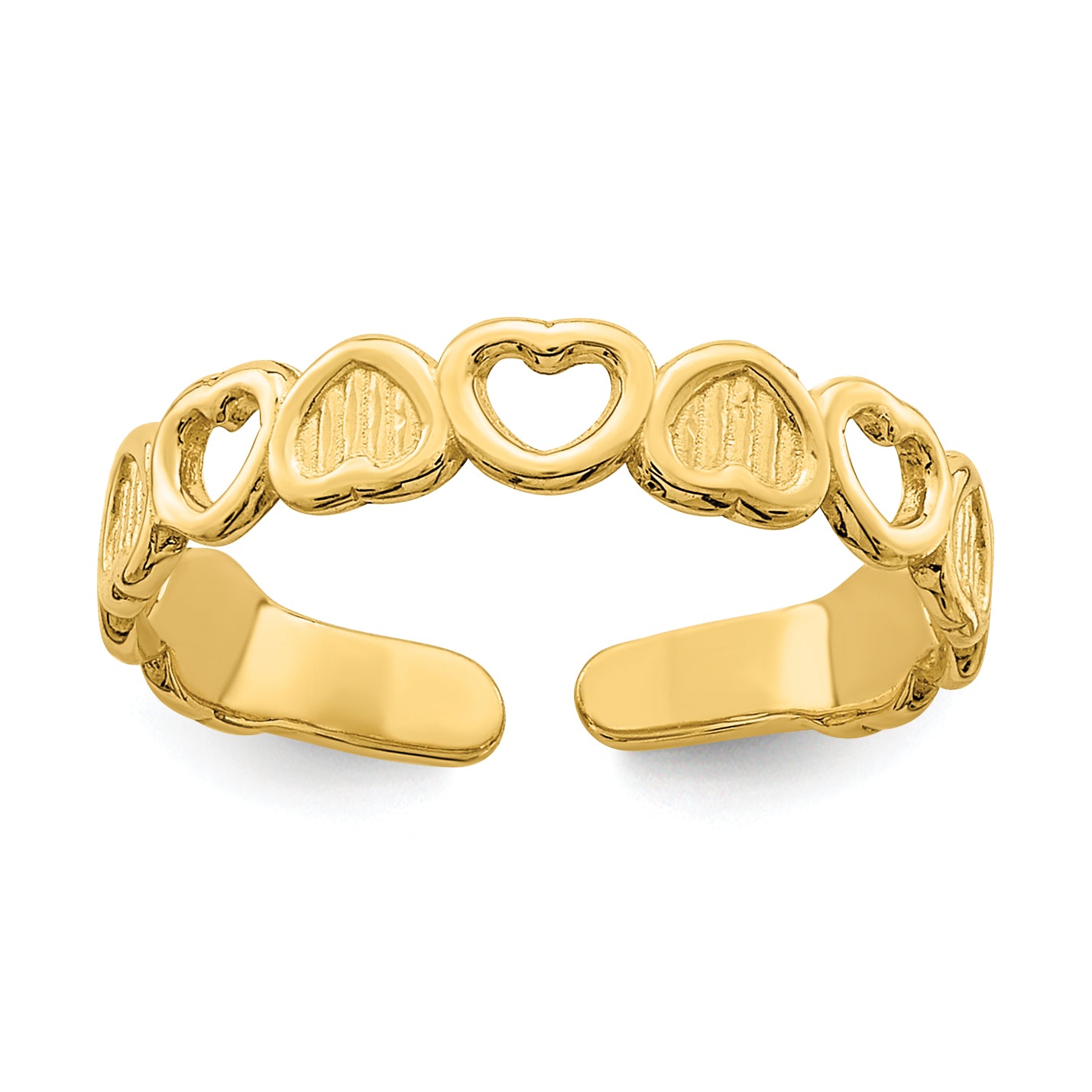 14k Adjustable Heart Toe Ring Main image