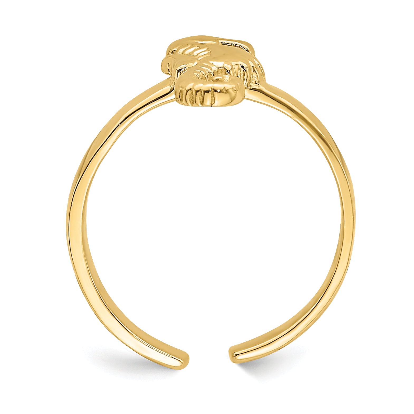14K Adjustable Seahorse Toe Ring