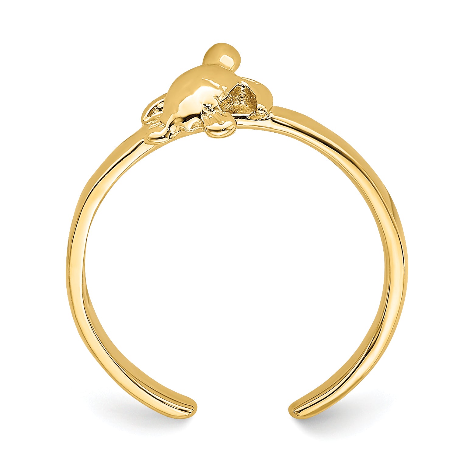 14k Adjustable Sea Turtle Toe Ring Secondary image