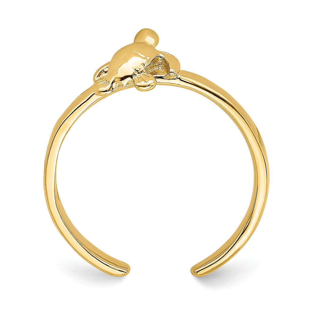 14k Adjustable Sea Turtle Toe Ring