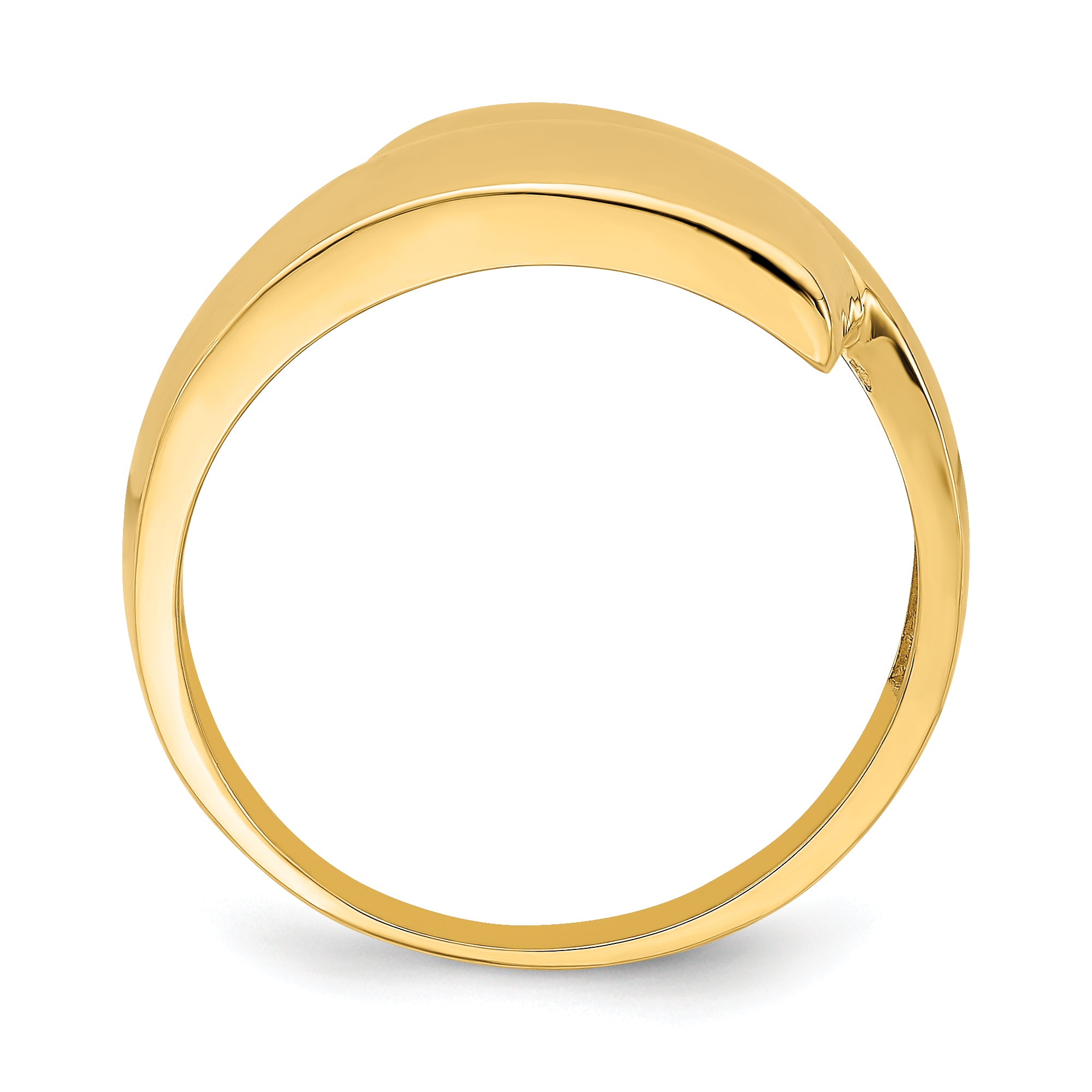 14K Polished Bypass  Ring Secondary image