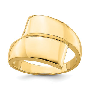 Bypass Ring in 14K Yellow Gold, Size 7 - Sophia Jewelers