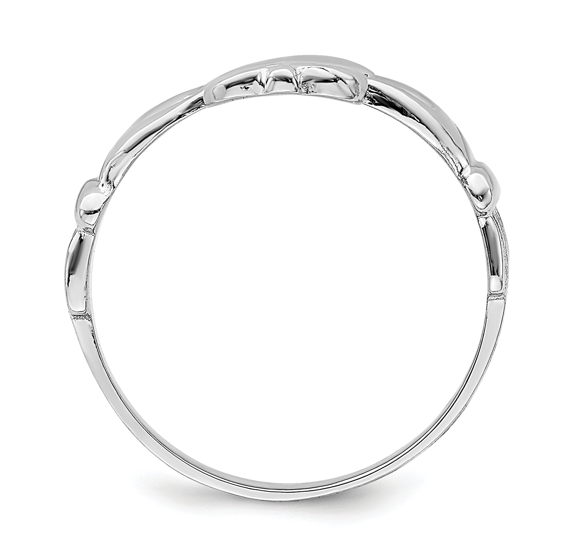 14k White Gold Claddagh Ring Secondary image