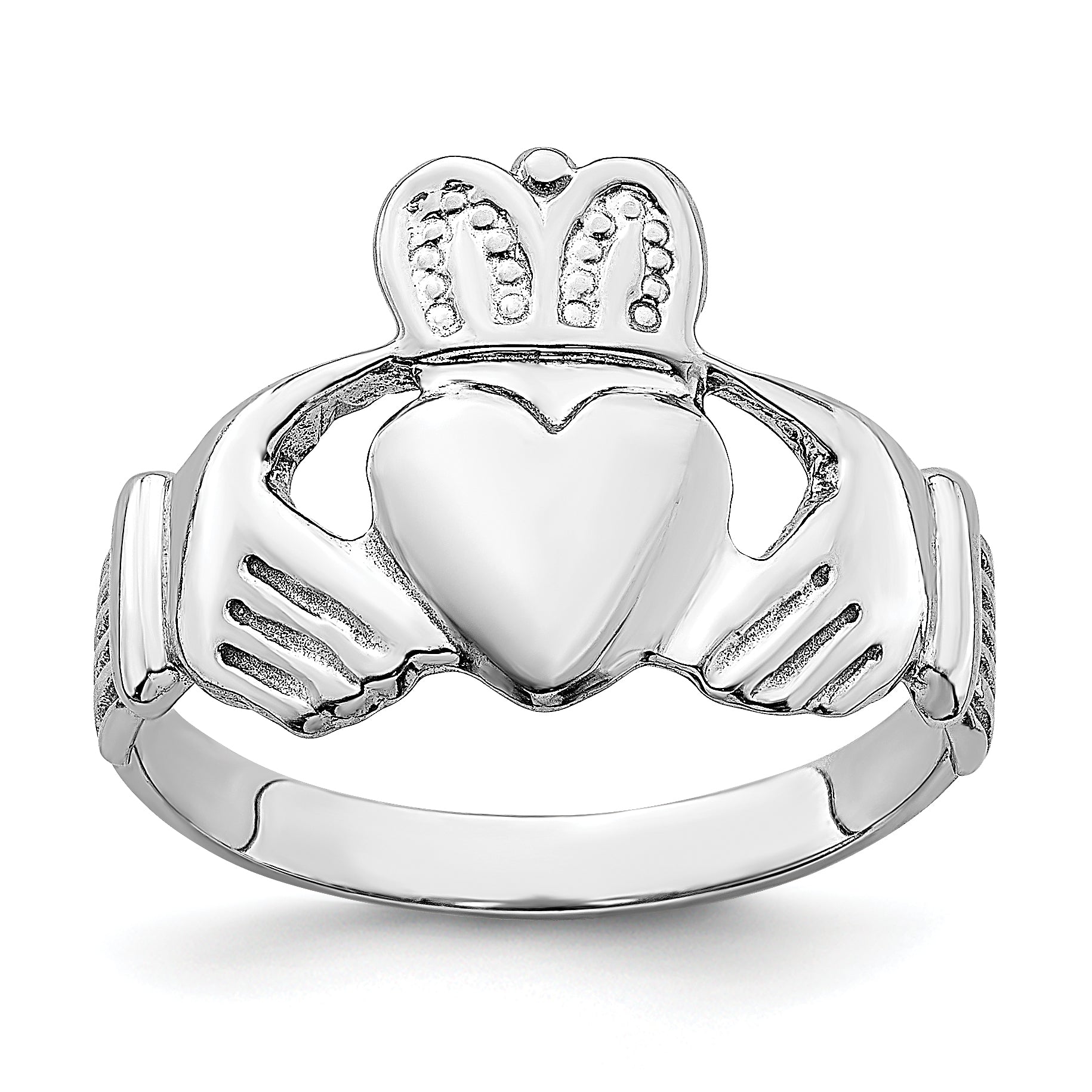 14k White Gold Claddagh Ring Main image