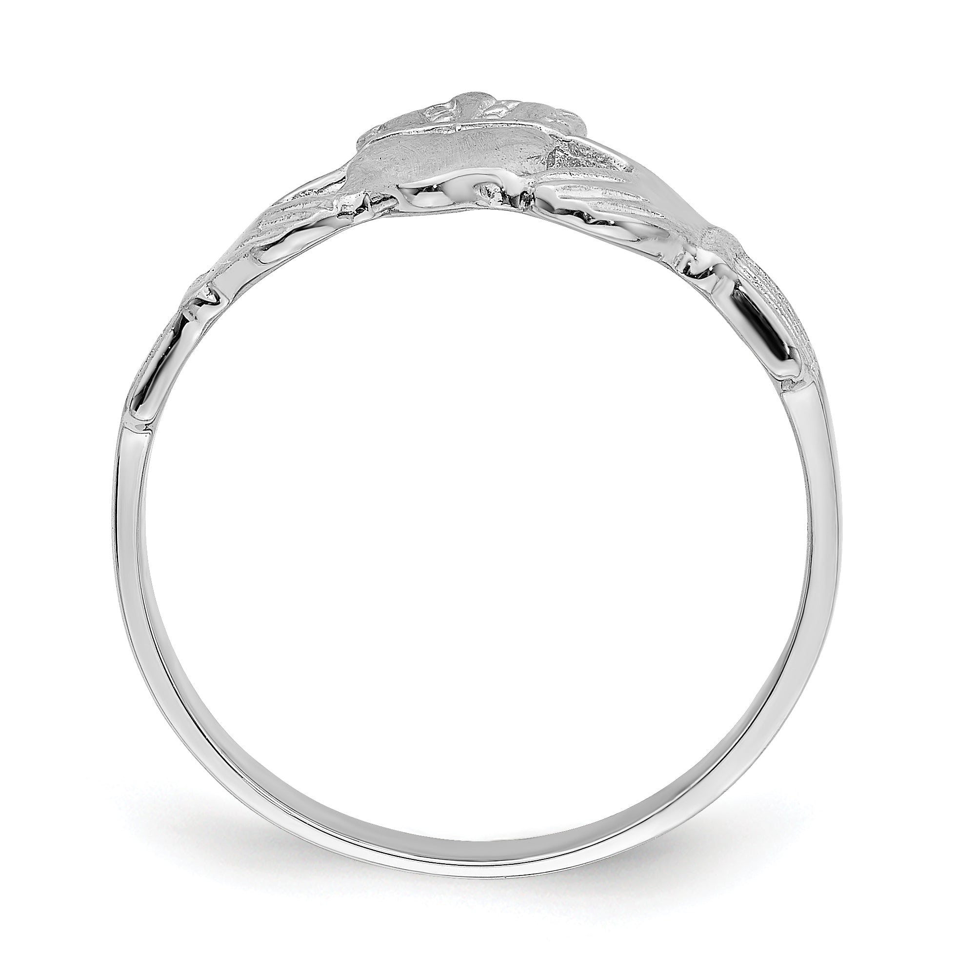 14k White Gold Claddagh Ring Secondary image
