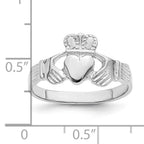 14k White Gold Claddagh Ring