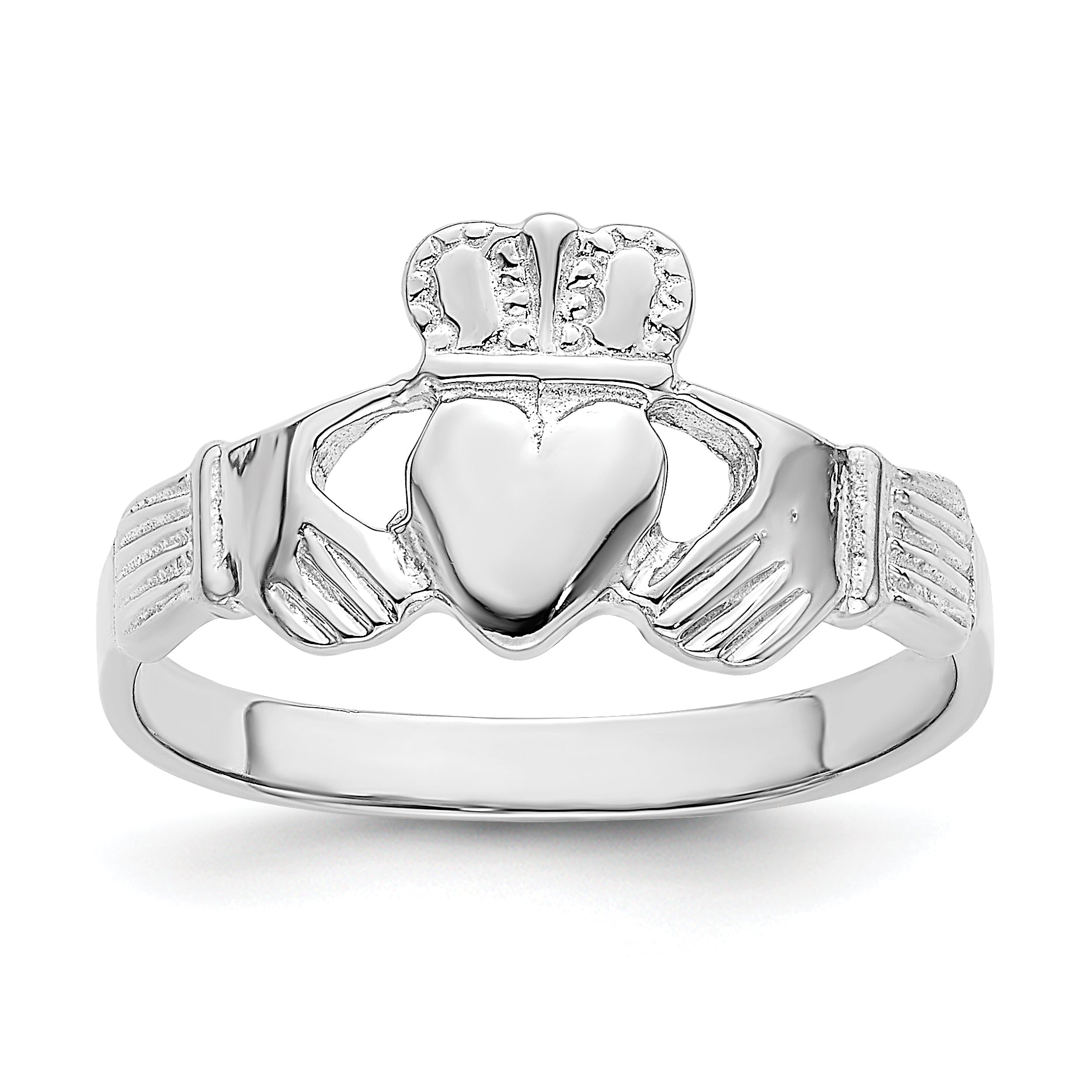 14k White Gold Claddagh Ring Main image