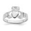 14k White Gold Claddagh Ring