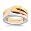 14k Tri-Color Triple Peaked Top Band