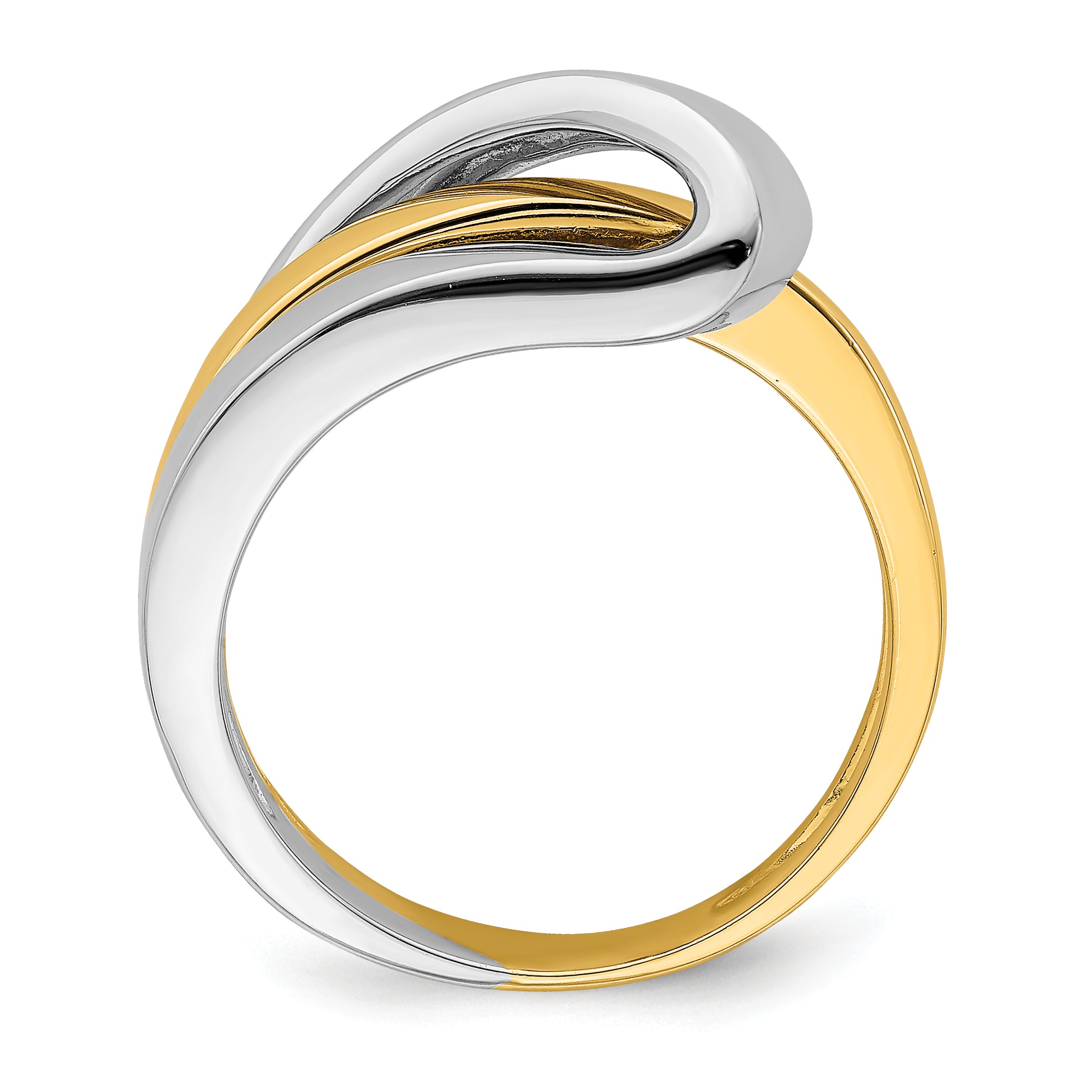 14k Two-Tone Polished w/ Folded Design Band Secondary image