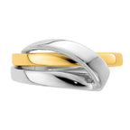 14k Two-Tone Polished w/ Folded Design Band