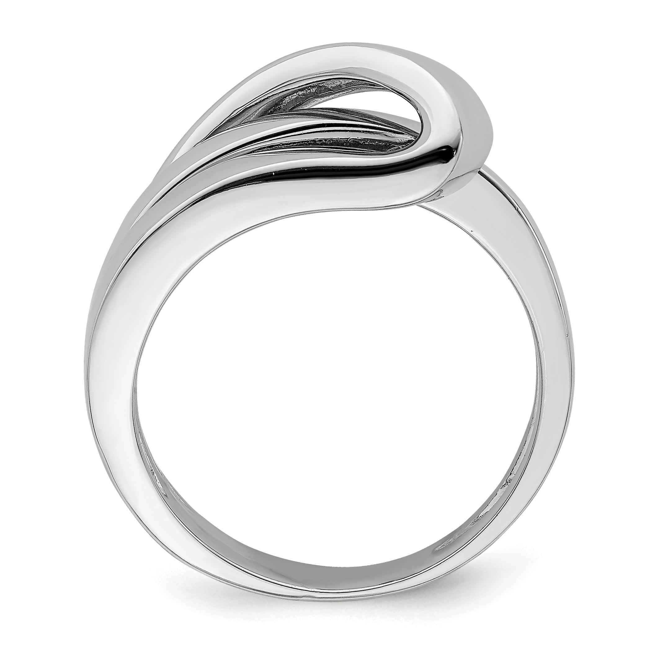 14K White Gold Polished W/ Folded Design Band Secondary image