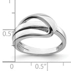 14K White Gold Polished W/ Folded Design Band