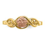 14k Two-Tone Flower Ring