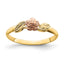 14k Two Tone D/C Leaves w/ Flower Ring