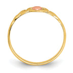 14k Two-Tone Polished Hearts Ring