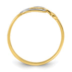 14k w/Rhodium Heart and Key Ring