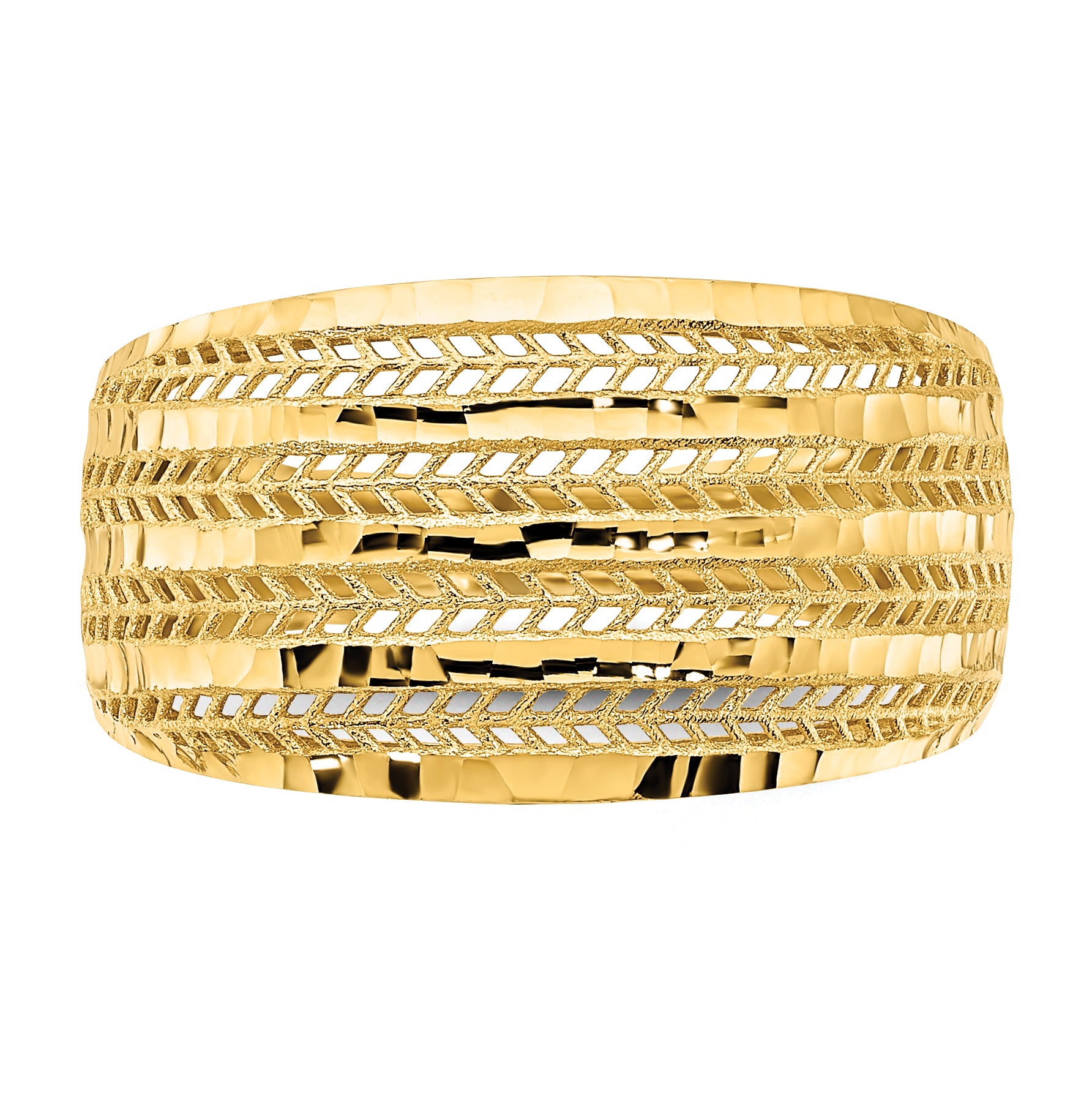 14K Polished Fancy Ring