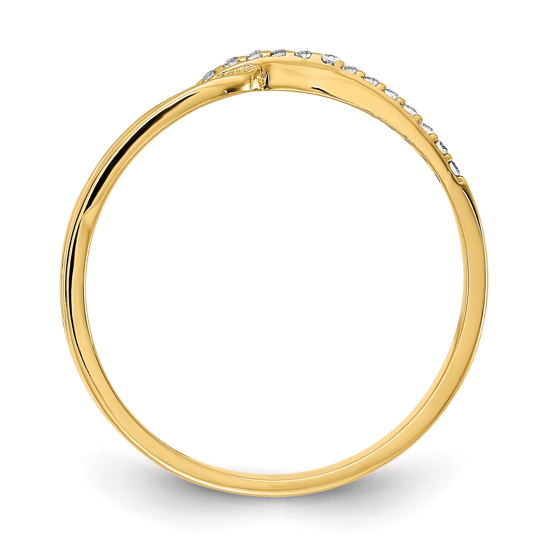 14K Polished Fancy CZ Ring Secondary image