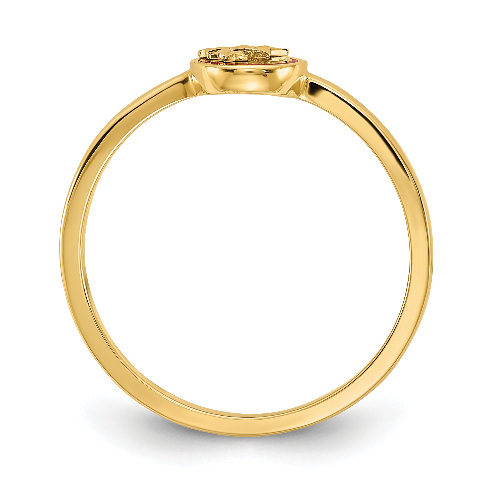 14K Enameled with Diamond-cut Stars Ring Secondary image