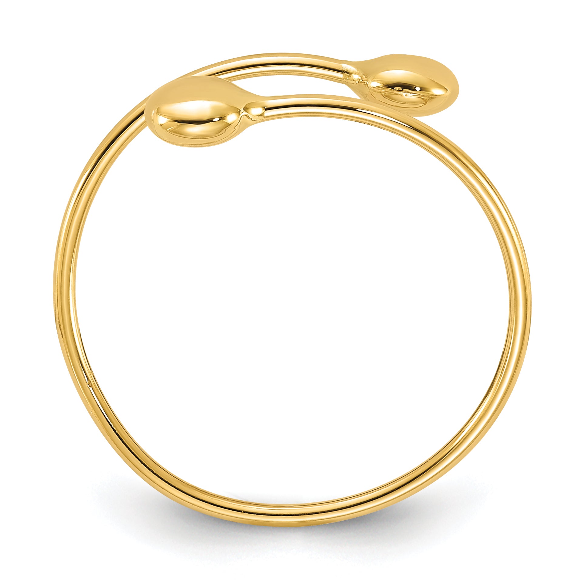 14K Polished Adjustable Fashion Ring