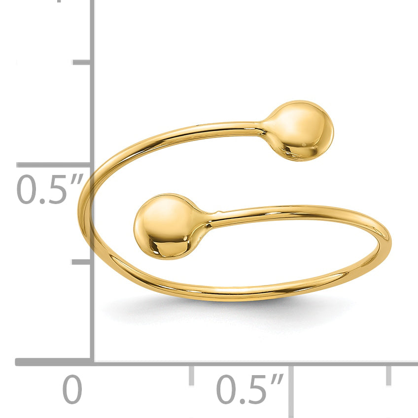 14K Polished Adjustable Fashion Ring