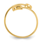 14K Polished Adjustable Moon and Star Ring
