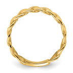 10ky Polished 5mm Curb Link Ring Size 9
