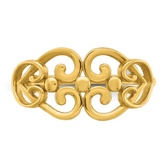 14k Polished Cut Out Fancy Hearts Design Size 7 Ring