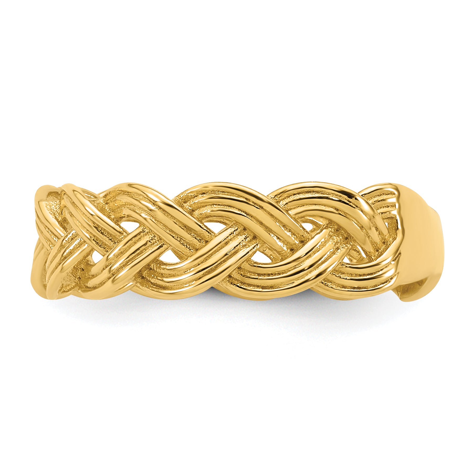 14k Polished Fancy Braided Size 7 Ring