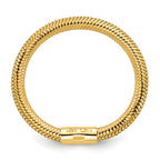14k Polished Mesh Stretch Ring