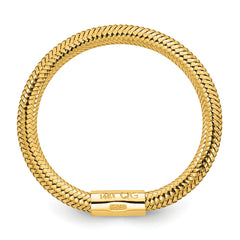 14k Polished Mesh Stretch Ring