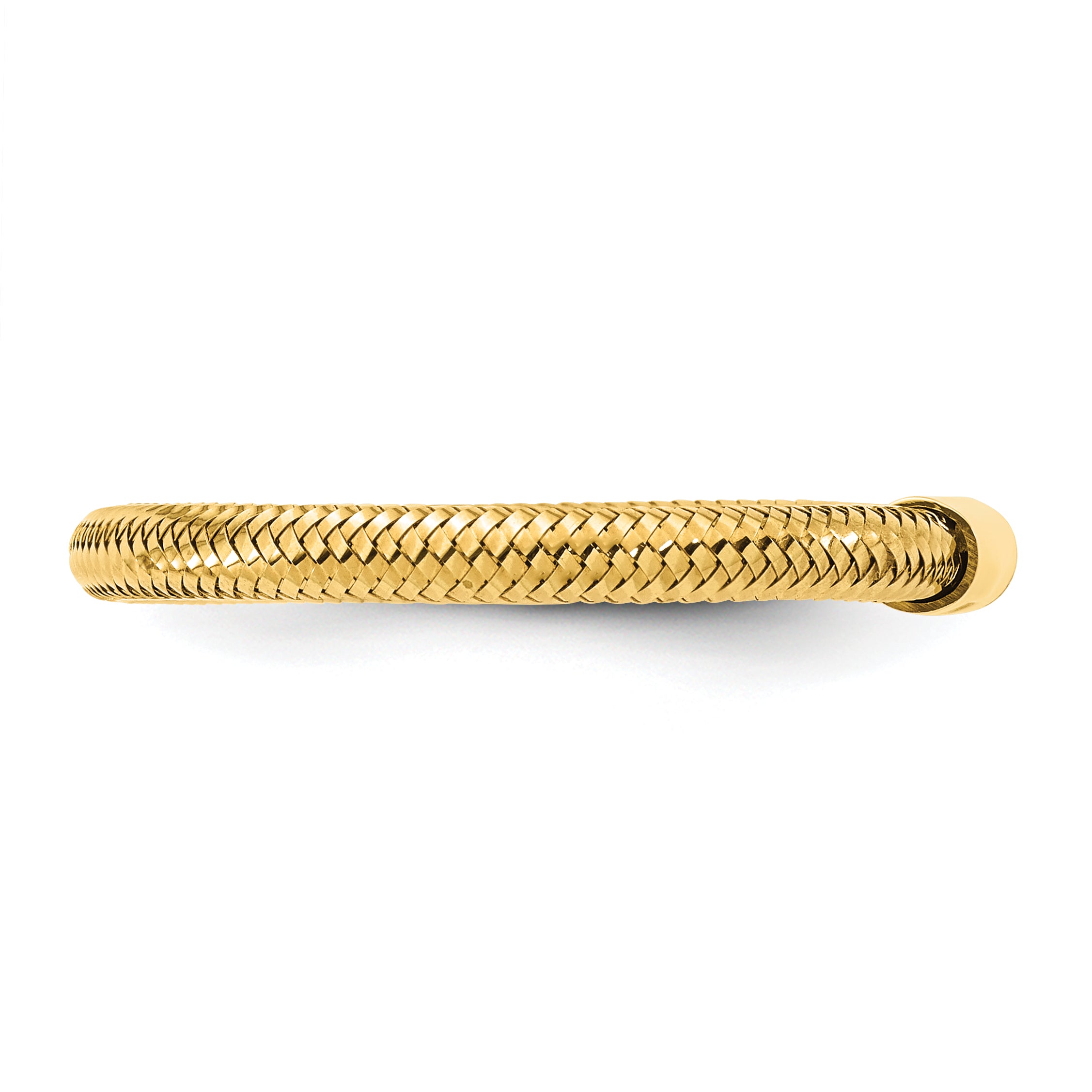 14k Polished Mesh Stretch Ring