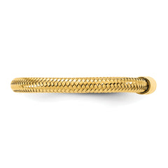14k Polished Mesh Stretch Ring