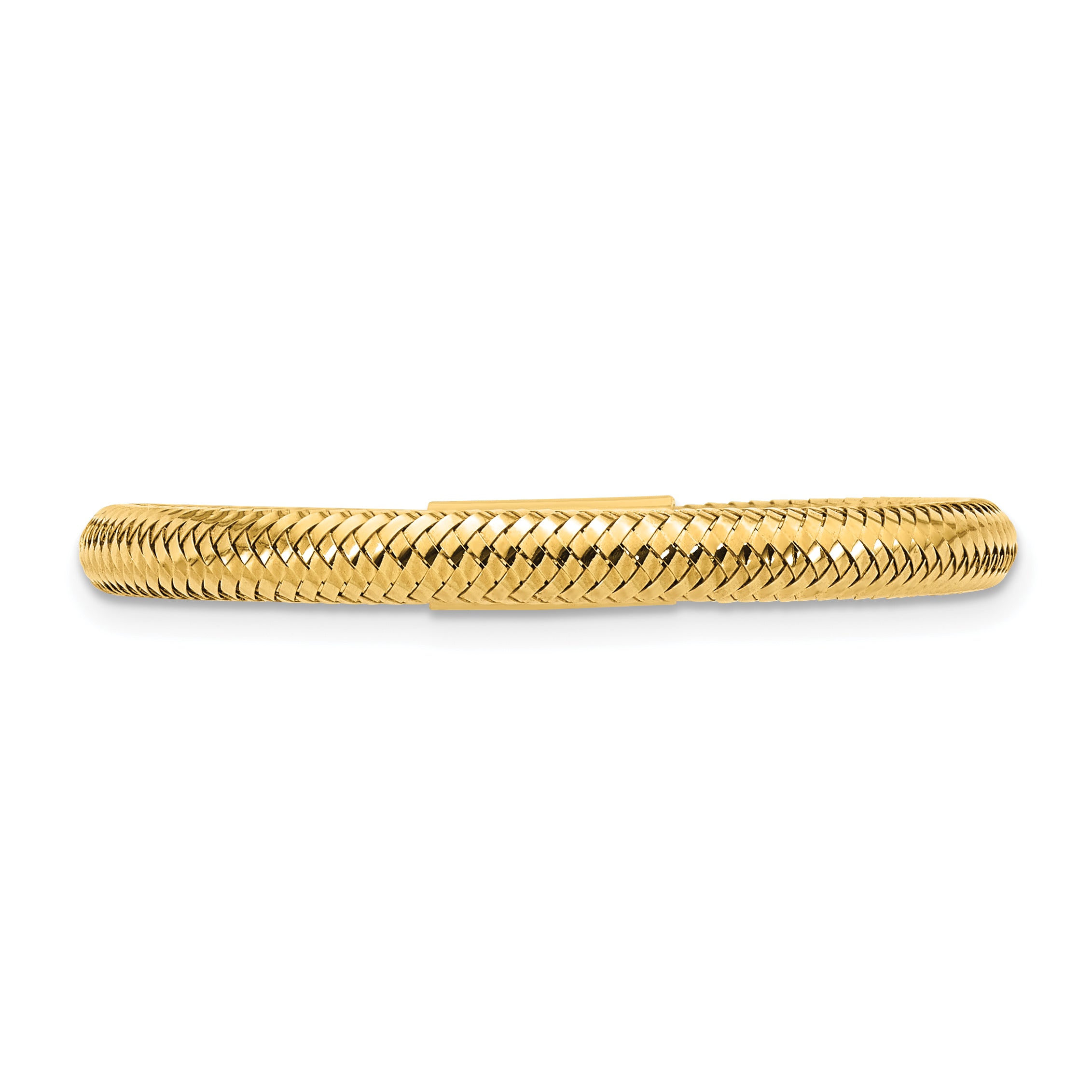 14k Polished Mesh Stretch Ring