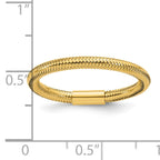 14k Polished Mesh Stretch Ring
